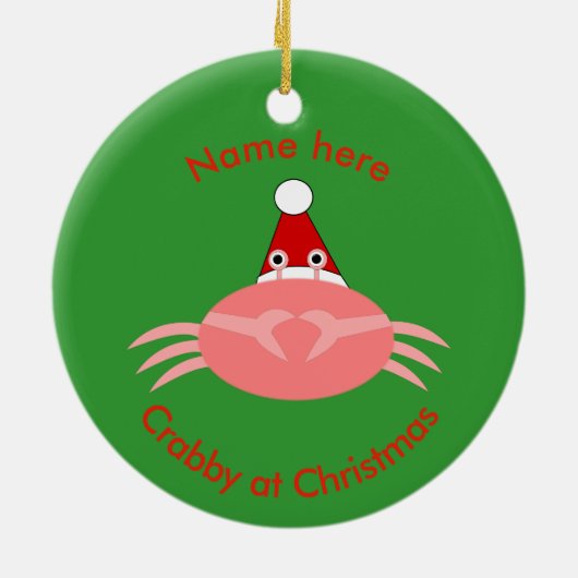 Weihnachtskrebs Custom Ornament (Hinten)
