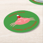 Weihnachtskrebs Custom Paper Untersetzer (Angewinkelt)