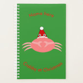 Weihnachtskrebs Custom Planner Planer (Vorderseite)