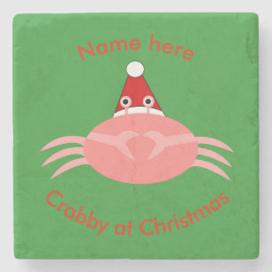 Weihnachtskrebs Custom Steinuntersetzer