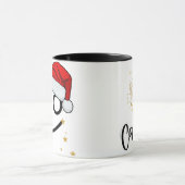 Weihnachtskrebs Sternzeichen Santa Hut Tasse (Zentrum)