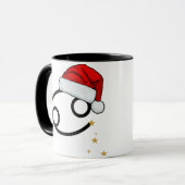 Weihnachtskrebs Sternzeichen Santa Hut Tasse (Vorderseite Links)
