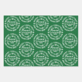 Weihnachtskreide: Name rot, grün, blau Geschenkpapier Set (Vorderseite 2)