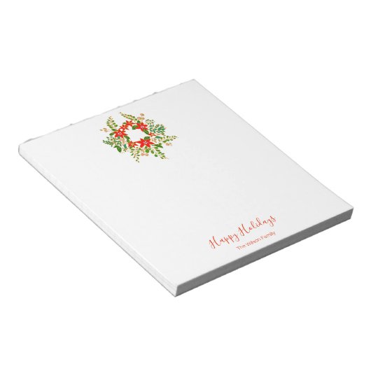 Weihnachtskreide Personalisiert Notepad Notizblock (angewinkelt)