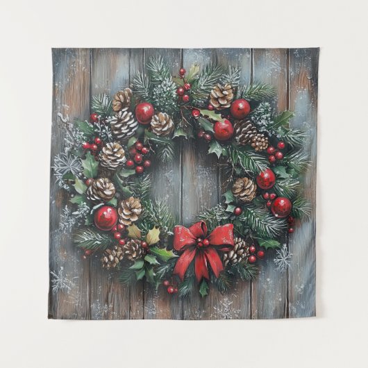 Weihnachtskreideband Wandteppich (Vorderseite)