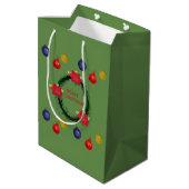 Weihnachtskreidebeutel Mittlere Geschenktüte (Rückseite Schrägansicht)