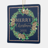 Weihnachtskreidevorschlag für Navy: Holly Leaf Fol Keramikornament (Links)