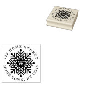 Weihnachtskreis-Monogramm-Schneeflocke-Rücksendead Gummistempel (Stempel)
