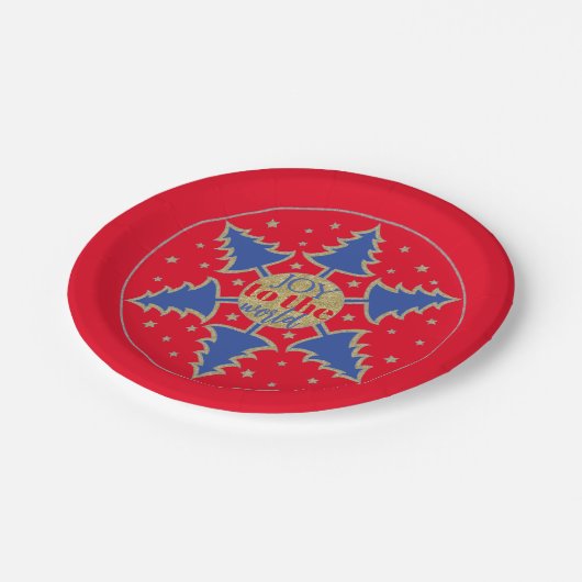 Weihnachtskreis Pappteller (Schrägansicht)