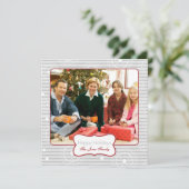 Weihnachtskreise - Rotes Silber Feiertagskarte (Stehend Vorderseite)