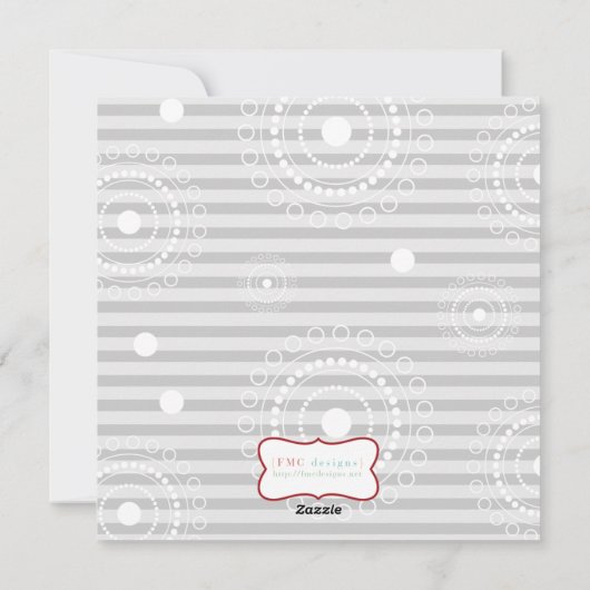 Weihnachtskreise - Rotes Silber Feiertagskarte (Rückseite)