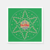 Weihnachtskreislauf grüner Bäume Serviette (Vorderseite)