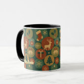 Weihnachtskreismuster Tasse (Vorderseite Links)