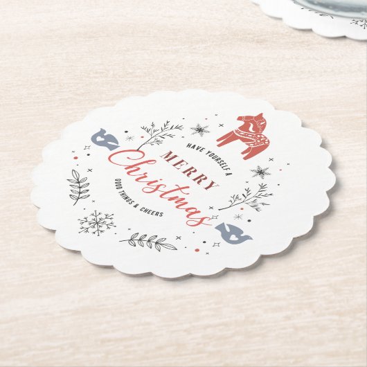 Weihnachtskreisschmuck & Tiere Untersetzer (angewinkelt)