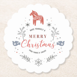 Weihnachtskreisschmuck & Tiere Untersetzer