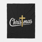 Weihnachtskreuz Familie Matching Jesus Geschenk Id Fleecedecke (Vorderseite)