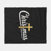 Weihnachtskreuz Familie Matching Jesus Geschenk Id Fleecedecke (Vorderseite (Horizontal))