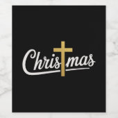 Weihnachtskreuz Familie Matching Jesus Geschenk Id Weinetikett (Einzelnes Label)