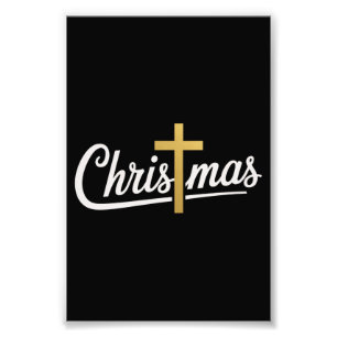 Weihnachtskreuz Familienpassende Jesus-Geschenkide Fotodruck