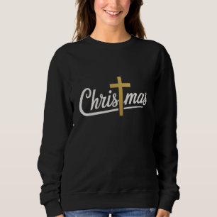 Weihnachtskreuz Familienpassendes Jesus-Geschenk I Sweatshirt