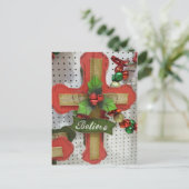 Weihnachtskreuz Feiertagspostkarte (Stehend Vorderseite)