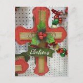 Weihnachtskreuz Feiertagspostkarte (Vorderseite)
