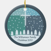 Weihnachtskreuz Foto Keramikornament (Hinten)