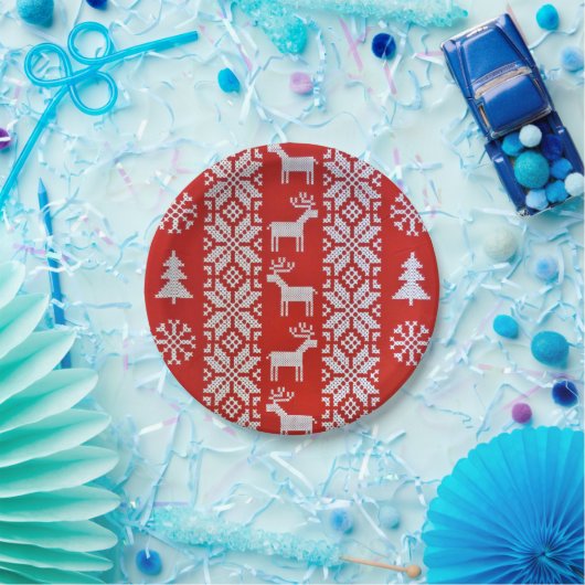Weihnachtskreuz Pappteller (Party)
