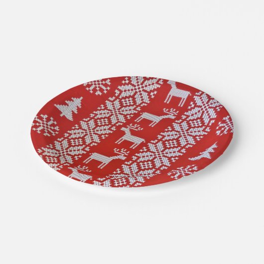 Weihnachtskreuz Pappteller (Schrägansicht)