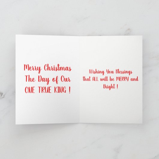 Weihnachtskreuz Rote Seide Frohe Weihnachten (Innenseite)