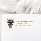 Weihnachtskreuz-Rücksendeadressen-Aufkleber (Insitu)