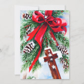 Weihnachtskreuz und Bugbudget Feiertagskarte (Vorderseite)