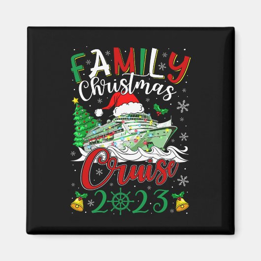 Weihnachtskreuzfahrt 2023 Merry Cruisemas Boat Magnet (Vorne)
