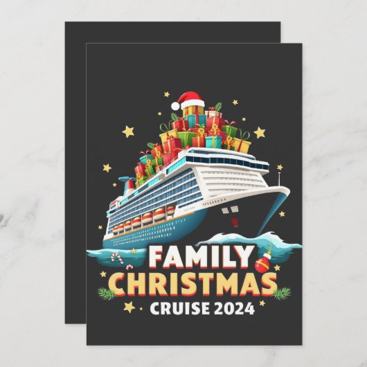 Weihnachtskreuzfahrt 2024 - Matching Outfit Einladung (Vorne/Hinten)