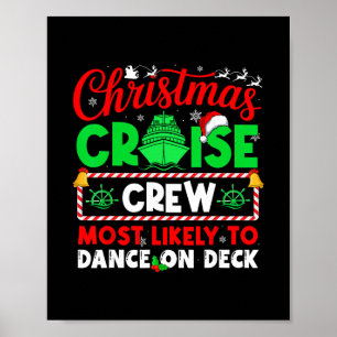 Weihnachtskreuzfahrt-Besatzung, die am wahrscheinl Poster