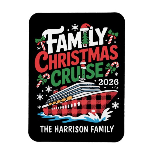 Weihnachtskreuzfahrtschiff-Dekor Stateroom-Magnet Magnet (Vertikal)