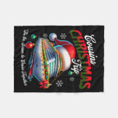 Weihnachtskreuzfahrtschiff passende Cousins Reise Fleecedecke (Vorderseite (Horizontal))