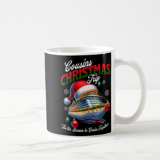 Weihnachtskreuzfahrtschiff passende Cousins Reise Kaffeetasse (Rechts)