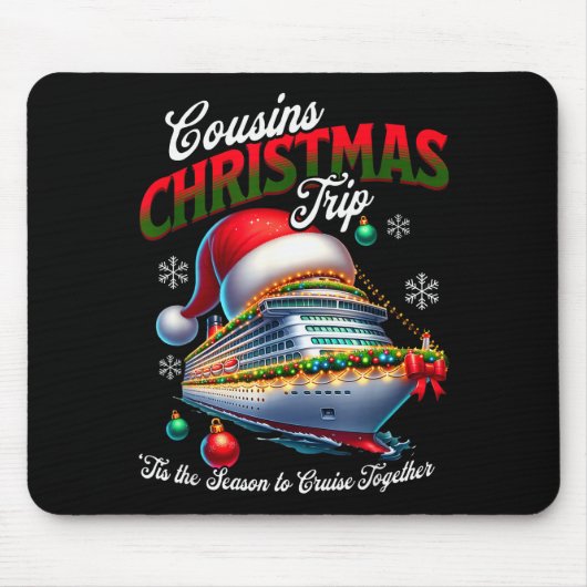 Weihnachtskreuzfahrtschiff passende Cousins Reise Mousepad (Vorne)