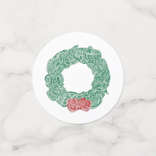 Weihnachtskribbles Konfetti (Klein Vorderseite)