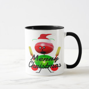 Weihnachtskricket-Player-Cartoon Tasse