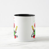 Weihnachtskricket-Player-Cartoon Tasse (Zentrum)