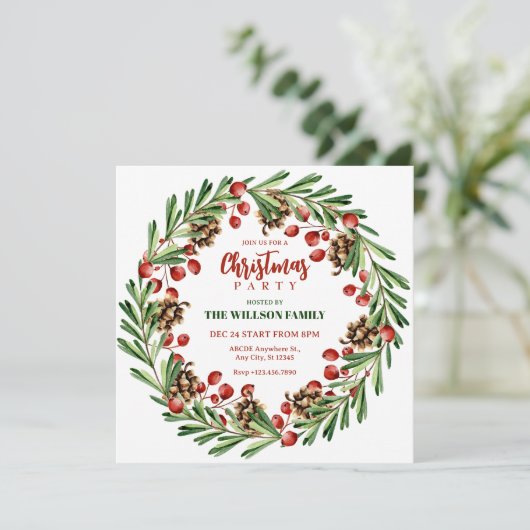 Weihnachtskrieg Einladung (Stehend Vorderseite)