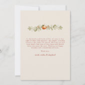 Weihnachtskrieg mit Orangen und Poinsettia Foto Einladung (Rückseite)