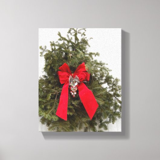 Weihnachtskrieg mit Red Bow Leinwanddruck (Vorderseite)