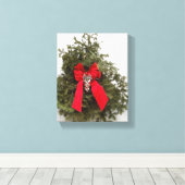 Weihnachtskrieg mit Red Bow Leinwanddruck (Insitu (Holzboden))