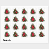 Weihnachtskrieg mit Red Bow Quadratischer Aufkleber (Blatt)