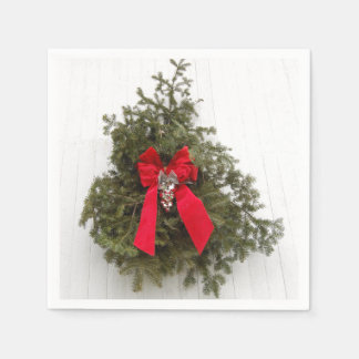 Weihnachtskrieg mit Red Bow Serviette