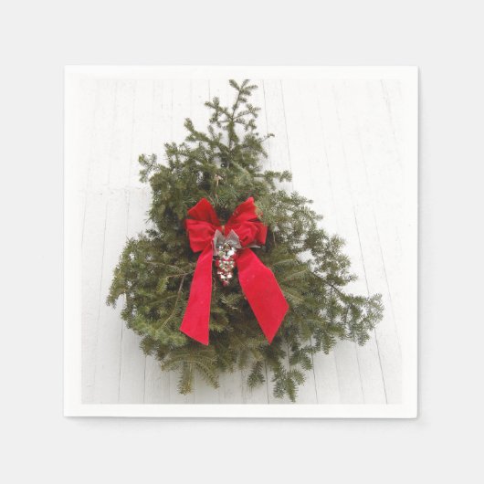 Weihnachtskrieg mit Red Bow Serviette (Vorderseite)