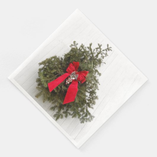 Weihnachtskrieg mit Red Bow Serviette (Ecke)